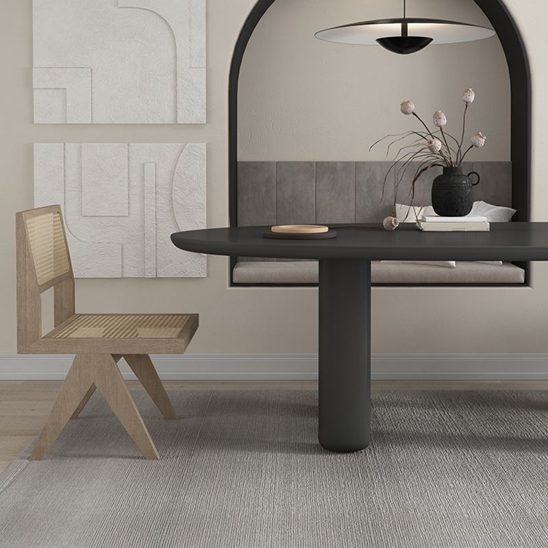 Modern Solid Wood Dining Table Oval Wooden Table with 4 Legs Clearhalo 'Dining Tables & Seating' 'Dining Tables' 'dining_table' 'furn' 'furn_dining_table' 'Furniture' 'Kitchen & Dining Furniture' 1200x1200_3c9f0814-d558-43e2-b766-555df8f6868e