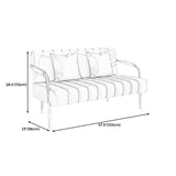 Sewn Pillow Back Velvet Sofa 28.35" High Metal Brass Arm Sofa Clearhalo 'Furniture' 'furniture_sofas' 'kitchen' 'kitchen_sofas' 'Living Room Furniture' 'Sofa' 'sofas' 1200x1200_3ca073fa-08c1-474a-9958-91ace1c9b8a5