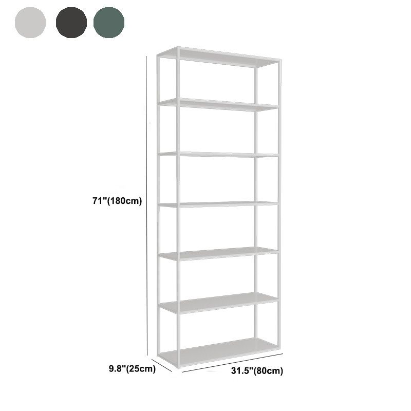 Modern Open Storage Bookcase 9.8" W Iron Frame Bookshelf with Shelves Clearhalo 'Bookcases' 'furn' 'furn_bookcases' 'Furniture' 'Office Furniture' 1200x1200_3ca09619-8ee6-42cf-8a4b-256afda6efa9