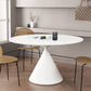 Round Sintered Stone Dining Table Modern Dining Table with Steel Pedestal Base for Home Clearhalo 'Dining Tables & Seating' 'Dining Tables' 'dining_table' 'furn' 'furn_dining_table' 'Furniture' 'Kitchen & Dining Furniture' 1200x1200_3ca151d4-ef18-42fa-8a01-a3b2aafef75d