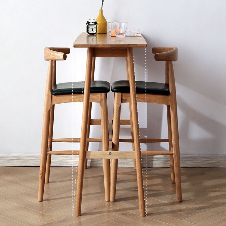 Light Brown Industrial Style Table Pine Wood Milk Tea Shop Casual Bar Table Clearhalo 'Bar Furniture' 'Bar Tables' 'bar_tables' 'furn' 'furn_bar_tables' 'Furniture' 'furniture_bar_tables' 'Kitchen & Dining Furniture' 1200x1200_3ca35d4d-def6-4f01-8f50-7aaa29100909