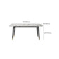 Mesa de comedor rectangular Mid-Century Mesa de comedor de piedra con 4 patas