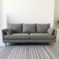 34.25" H Modern 3-seater Cotton Blend Flared Arm Sofa with Pillows