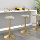 Glam Liftable Backrest Counter Stool Iron Kitchen Bar Stool with Velvet Cushion and Pedal Clearhalo 'Bar Furniture' 'Bar Stools' 'bar_stools' 'furn' 'furn_bar_stools' 'Furniture' 'furniture_bar_stools' 'Kitchen & Dining Furniture' 1200x1200_3ca5f17f-4331-4e0f-af56-f78d41439f18