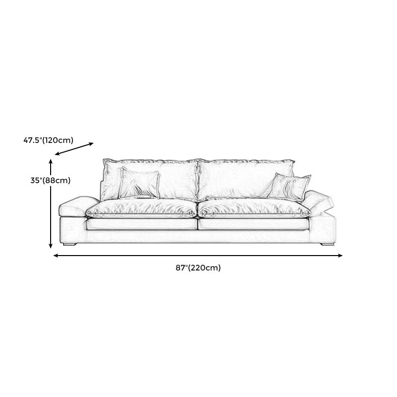 Cuscini marroni scuri contemporanei sedute a braccio quadrato standard