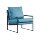 Industrial Square Arms Armchair Solid Color Accent Armchair for Living Room