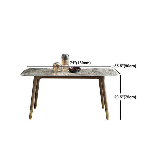 Tavolo da pranzo moderno di metà secolo grigio tavolo da pranzo in legno in legno