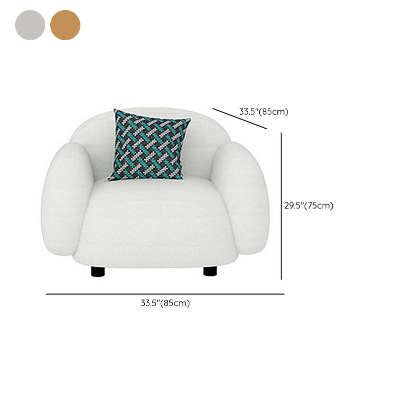 Contemporary Standard Settee with Tight Back Sofa and Black Base