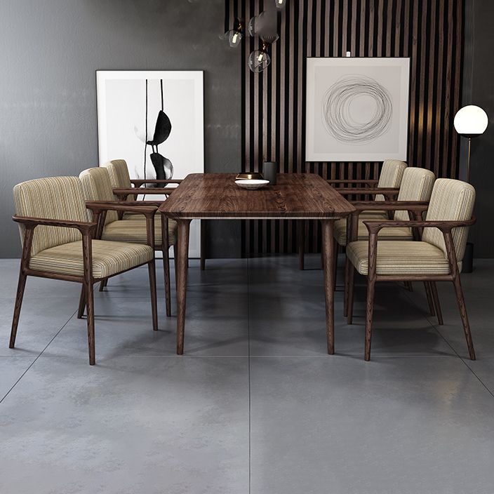 Traditional Solid Back Dining Armchair Upholstered Arm Chairs with Wood Legs Clearhalo ' kitchen&dining_furn' 'Dining Chairs' 'Dining Tables & Seating' 'dining_chair' 'furn' 'furn_dining_chair' 'Furniture' 'furniture_dining_chair' 'Kitchen & Dining Furniture' 'kitchen' 1200x1200_3ca98e56-1e0b-4518-8575-fe087a87e886