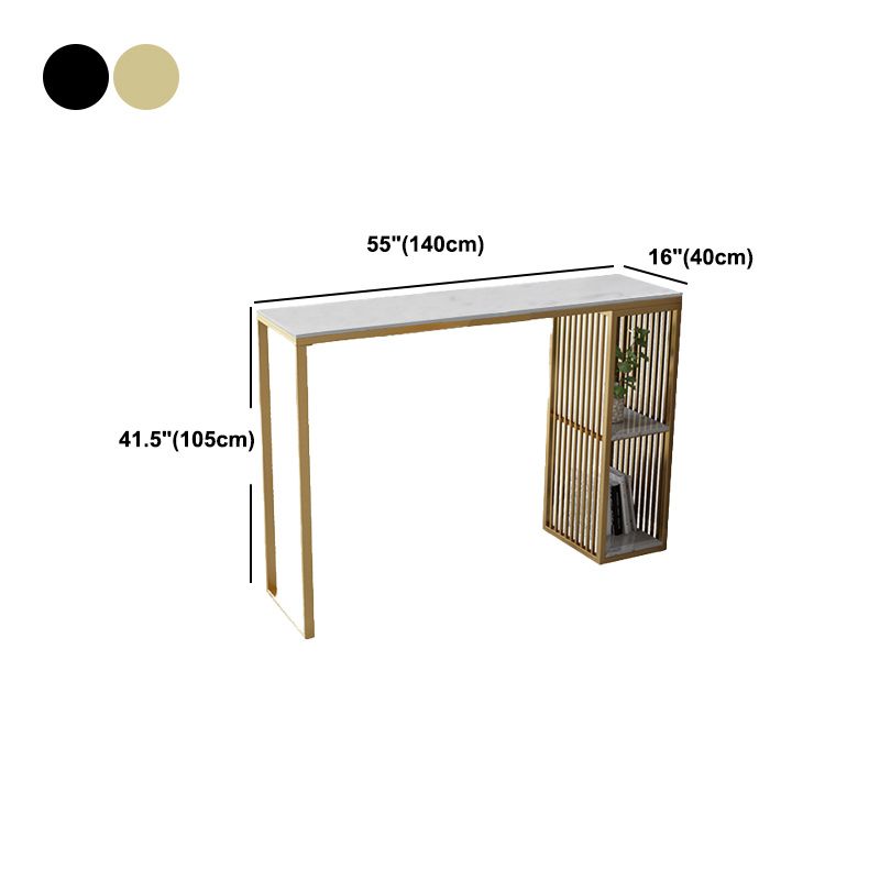 Tabella dei pub contemporanei in altezza da 42 pollici in marmo artificiale tavolo da bar