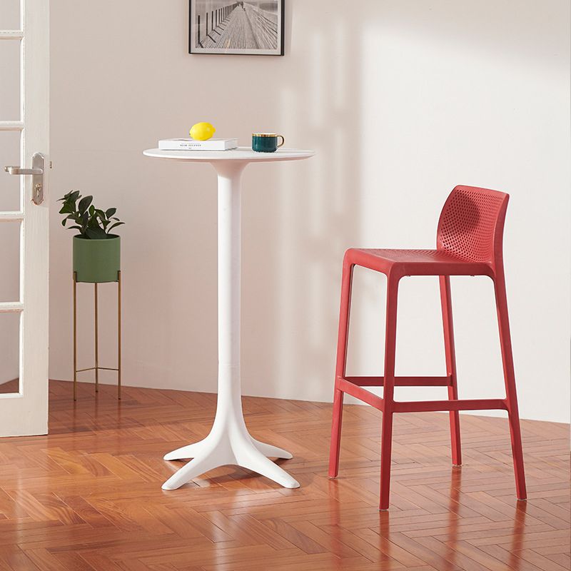Nordic Simple Stackable Bar-stool Plastic Counter Bar Stool for Home Clearhalo 'Bar Furniture' 'Bar Stools' 'bar_stools' 'furn' 'furn_bar_stools' 'Furniture' 'Kitchen & Dining Furniture' 1200x1200_3cac805e-ae01-40f9-b4da-73c8c7f97347