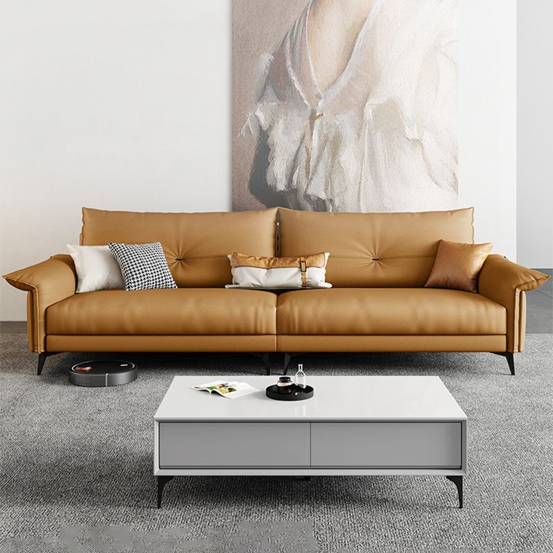 Contemporary Dark Brown Cushions Standard Pillow Top Arm Settee Clearhalo 'furn' 'furn_sofas' 'Furniture' 'Living Room Furniture' 'Sofa' 'sofas' 1200x1200_3cad2c1d-cb25-42fd-9628-24596bf30bfa