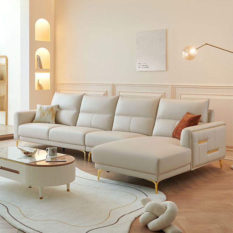 Contemporary Faux Leather Sewn Pillow Back Square Arm Sofa For Living Room Clearhalo 'furn' 'furn_sofas' 'Furniture' 'Living Room Furniture' 'Sofa' 'sofas' 1200x1200_3cafcd22-8c24-4563-8eb1-d2562c3a0734