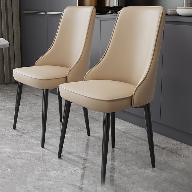 Fabric Dining Chair Modern Parsons Armless Chair for Dining Room