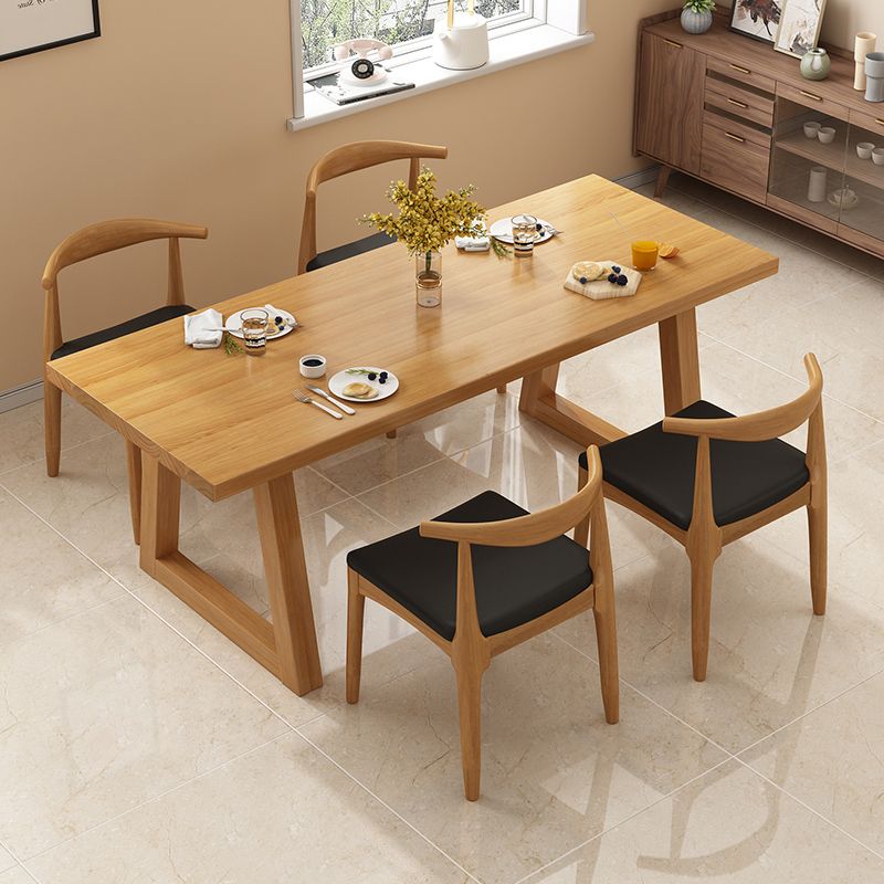 Modern Wood Dining Set 1/2/4/5 Pieces Indoor Dining Furniture for Kitchen Clearhalo 'Dining Room Sets' 'Dining Tables & Seating' 'dining_room_set' 'furn' 'furn_dining_room_set' 'Furniture' 'Kitchen & Dining Furniture' 1200x1200_3cb26399-e1cc-47fb-bf20-65411f6d264b