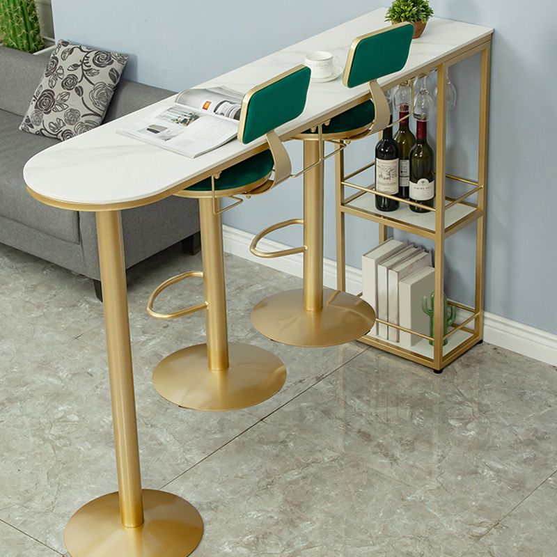 Modern Free Form Bar Dining Table Metal and Stone Bar Table for Living Room Clearhalo 'Bar Furniture' 'Bar Tables' 'bar_tables' 'furn' 'furn_bar_tables' 'Furniture' 'Kitchen & Dining Furniture' 1200x1200_3cb41bb4-ddf6-42d1-9579-23f15a70b93f