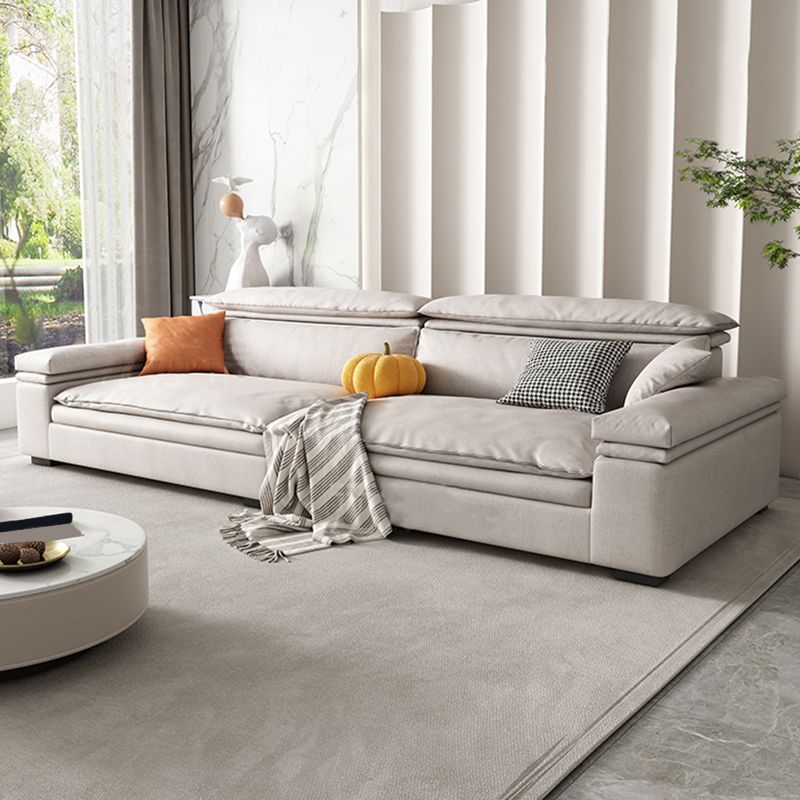 Sofa de bras carré de salon de faux cuir résistant aux taches stationnaires