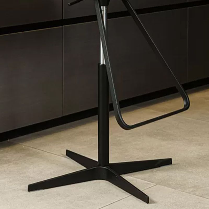 Sgabello da bar per bar in pelle regolabile in stile industriale per casa