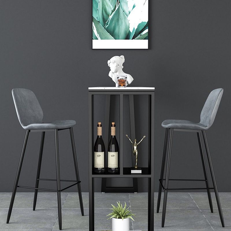 Metal Low Back Dining Stools Contemporary Armless Bar Stools with Footrest Clearhalo 'Bar Furniture' 'Bar Stools' 'bar_stools' 'furn' 'furn_bar_stools' 'Furniture' 'Kitchen & Dining Furniture' 1200x1200_3cb67640-66a8-4e85-90aa-98e712e83cdb