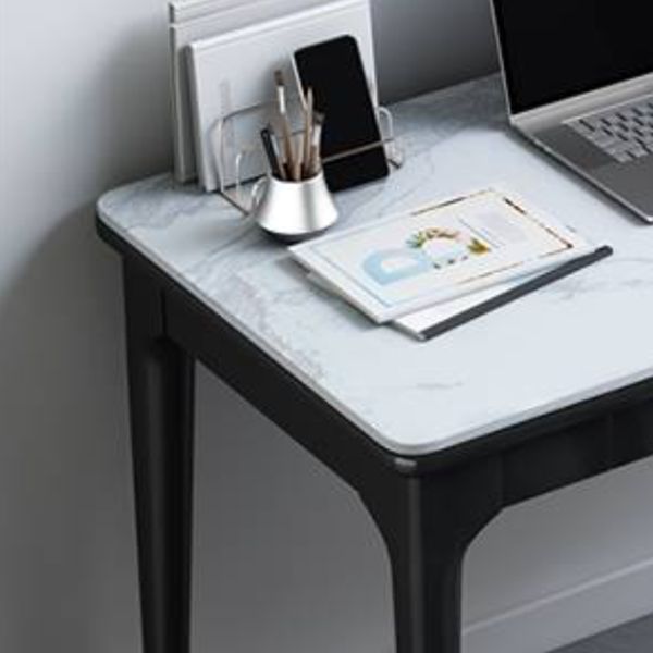Glam Stone Office Desk Rectangular Black Writing Desk for Office Clearhalo 'furn' 'furn_office_desk' 'Furniture' 'Office Desks' 'Office Furniture' 'office_desk' 1200x1200_3cb81f2a-aabf-4dcd-80c6-a27d879f697c