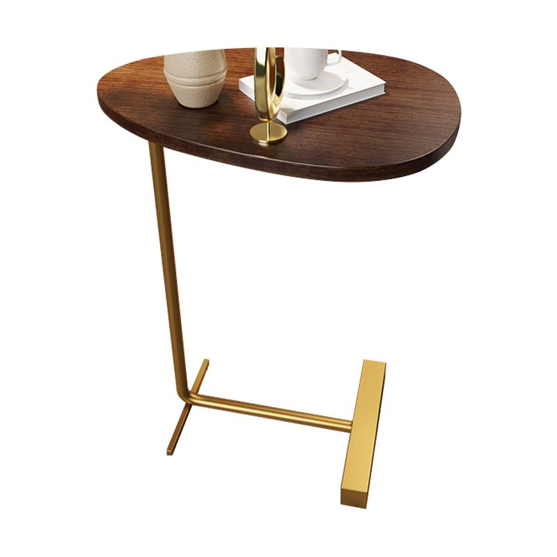 Mesa de madera de madera de 23.6 pulgadas de altura moderna de la esquina C para sala de estar