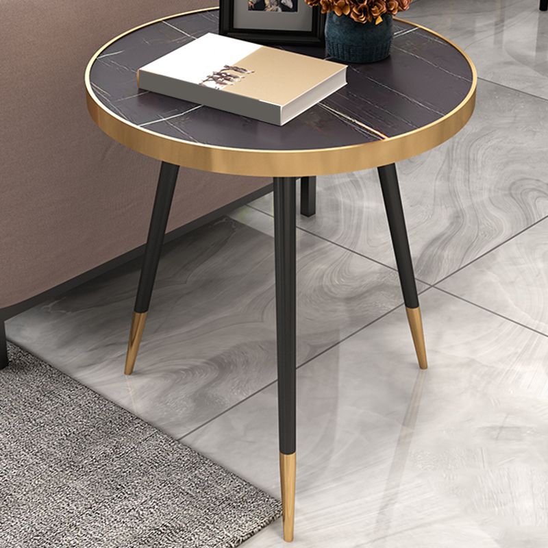 Modernistic Metal 3 Legs End Table Round Slate Top Side End Table Clearhalo 'Coffee & Accent Tables' 'End & Side Tables' 'end_side_tables' 'furn' 'furn_end_side_tables' 'Furniture' 'Living Room Furniture' 1200x1200_3cb8826e-b747-49f4-8412-7eacdd7c726f