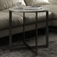 Glam White Frame Coffee Table Round Slate Top Cocktail Table Clearhalo 'Coffee & Accent Tables' 'Coffee Tables' 'coffee_tables' 'furn' 'furn_coffee_tables' 'Furniture' 'Living Room Furniture' 1200x1200_3cb8ef84-a9fc-4113-9d4d-98301536fb79