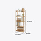 Modern Bamboo Vertical Book Shelf Brown Open Bookshelf for Study Room