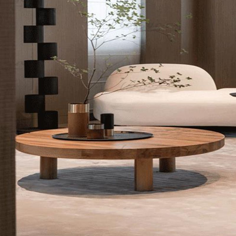 3 Legs 1 Single Coffee Table Solid Wood Brown Cocktail Table Clearhalo 'Coffee & Accent Tables' 'Coffee Tables' 'coffee_tables' 'furn' 'furn_coffee_tables' 'Furniture' 'Living Room Furniture' 1200x1200_3cbb1c8d-3822-4263-9bfd-6e6a251f5166