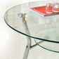 Modern Style Glass Kitchen Dining Table Clear Round Table with Metal Base for Home Clearhalo ' dining_table' 'Dining Tables & Seating' 'Dining Tables' 'furn' 'furn_dining_table' 'Furniture' 'furniture_dining_table' 'Kitchen & Dining Furniture' 'kitchen&dining_furn' 'kitchen' 'kitchen_dining_table' 1200x1200_3cbb3c00-c0a0-40ef-8d46-e5e3a6d7ee03