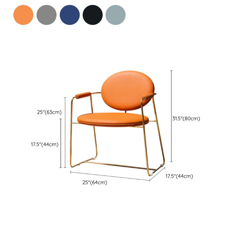 屋内グラムダイニングチェアキングルイバックアームチェア付き布張り