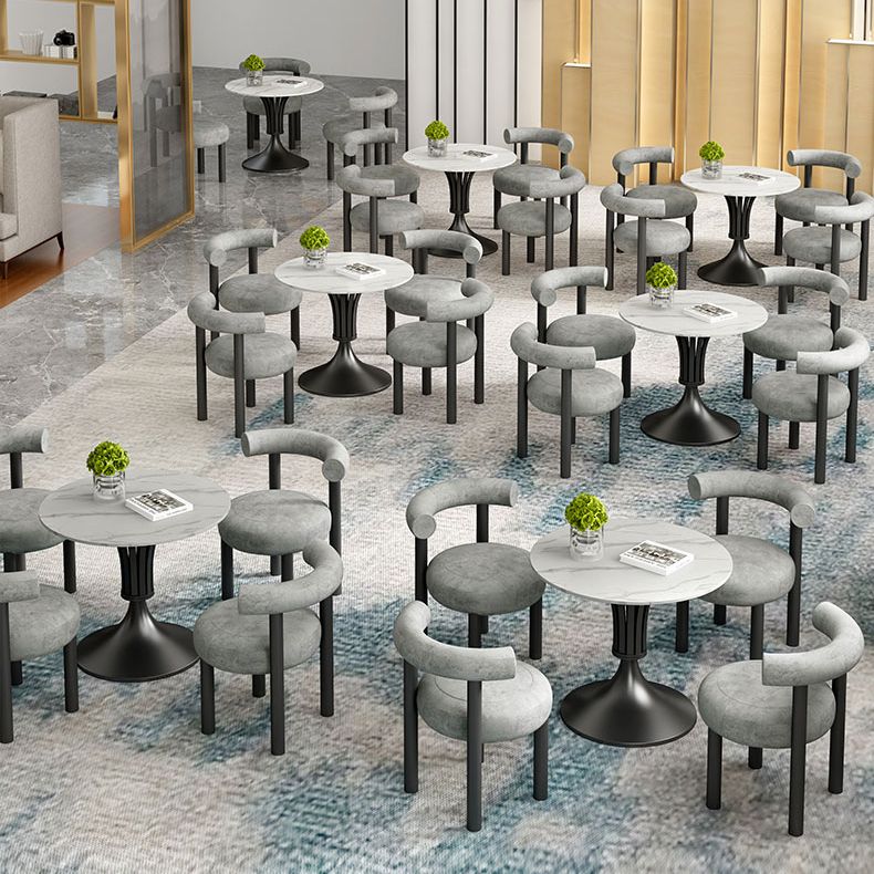 Round Luxury Style Dining Table Fixed Table with Sintered Stone Clearhalo 'Dining Tables & Seating' 'Dining Tables' 'dining_table' 'furn' 'furn_dining_table' 'Furniture' 'furniture_dining_table' 'Kitchen & Dining Furniture' 'kitchen' 'kitchen_dining_table' 1200x1200_3cbc0bae-507c-40f4-aa2b-2baa5a826dd3