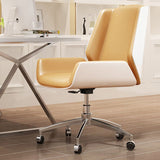 Chaise de travail Tesk Office moderne Tesk FAUX MIED BACK WORKING WORKING avec roues