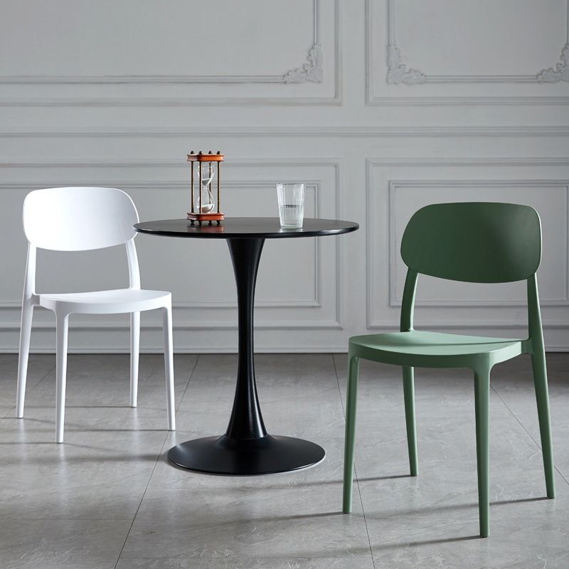 Plastic Scandinavian Armless Chair Indoor-Outdoor Open Back Chair Clearhalo 'Dining Chairs' 'Dining Tables & Seating' 'dining_chair' 'furn' 'furn_dining_chair' 'Furniture' 'furniture_dining_chair' 'Kitchen & Dining Furniture' 1200x1200_3cbdec6b-616e-4b7e-b3a5-e106cd1ceef0