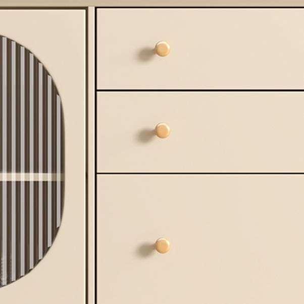 Server moderno del server da pranzo ingegnerizzato in legno con cassetti per la cucina