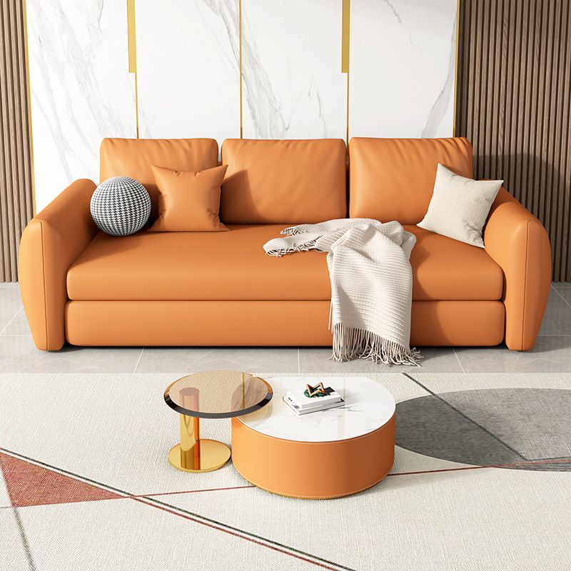 33 "W Bed de la cama escandinava de la cama de cuero incluye sofá durmiente