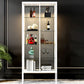 Modern Steel Curio Cabinet Standard 14" W Cabinet for Dining Room Clearhalo 'Display & China Cabinets' 'display_china_cabinets' 'furn' 'furn_display_china_cabinets' 'Furniture' 'Kitchen & Dining Furniture' 1200x1200_3cc17d0e-4b3b-4c91-8665-1742f4414b12