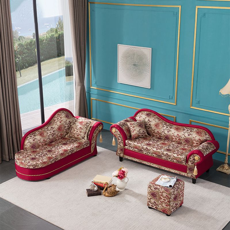 Bohemian Micro-velvet Chaise Lounge with Rolled Arms Reclining Accent Chair Clearhalo 'Chairs & Seating' 'Chaise Lounge' 'chaise_lounge' 'furn' 'furn_chaise_lounge' 'Furniture' 'Living Room Furniture' 1200x1200_3cc2489a-d434-4eee-96c6-39294fd6818c