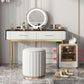 Glam Wooden Makeup Vanity Desk Glass Top Vanity Dressing Table Set Clearhalo 'Bedroom Furniture' 'furn' 'furn_makeup_vanities' 'Furniture' 'Makeup Vanities' 'makeup_vanities' 1200x1200_3cc2fb59-cd72-400d-b166-126085f9ed8c