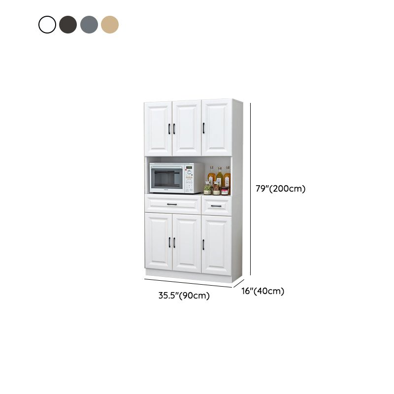 Server per la cena in stile glam ingegnerizzato in legno con archiviazione aperta