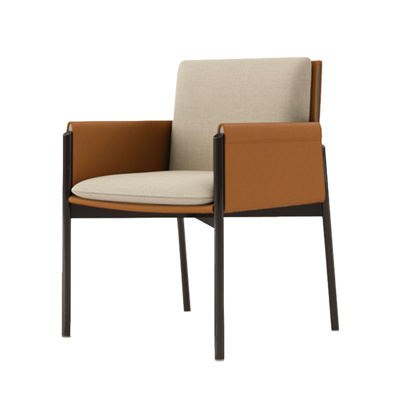 Sedia per sala da pranzo in lino in stile moderno sedia in metallo per uso domestico per uso domestico