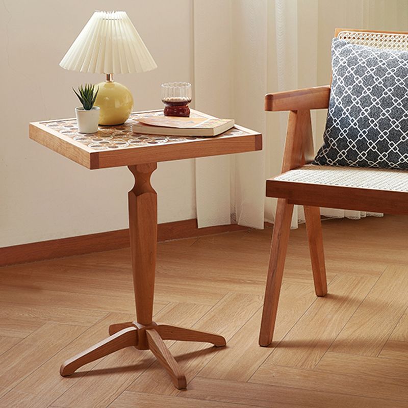 Modern Solid Wood End Table Pedestal Corner Table for Living Room Clearhalo 'Coffee & Accent Tables' 'End & Side Tables' 'end_side_tables' 'furn' 'furn_end_side_tables' 'Furniture' 'Living Room Furniture' 1200x1200_3cc62c0f-10b0-4876-ba5f-30ac3a02cf3e