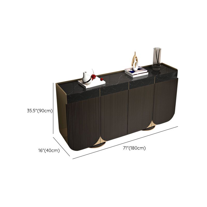 Glam Sideboard Stone Sideboard Buffet with Drawers for Dining Room Clearhalo 'buffet_sideboard' 'Buffets & Sideboards' 'furn' 'furn_buffet_sideboard' 'Furniture' 'Kitchen & Dining Furniture' 1200x1200_3ccaff64-502c-421d-ab80-97354edab91c