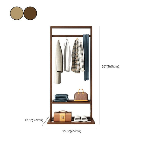 Klassischer maser Holzkleiderbügel frei stehender Katastar mit Lagerregale