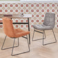 Industrial Dining Chairs Armless Chair with Metal Legs for Home