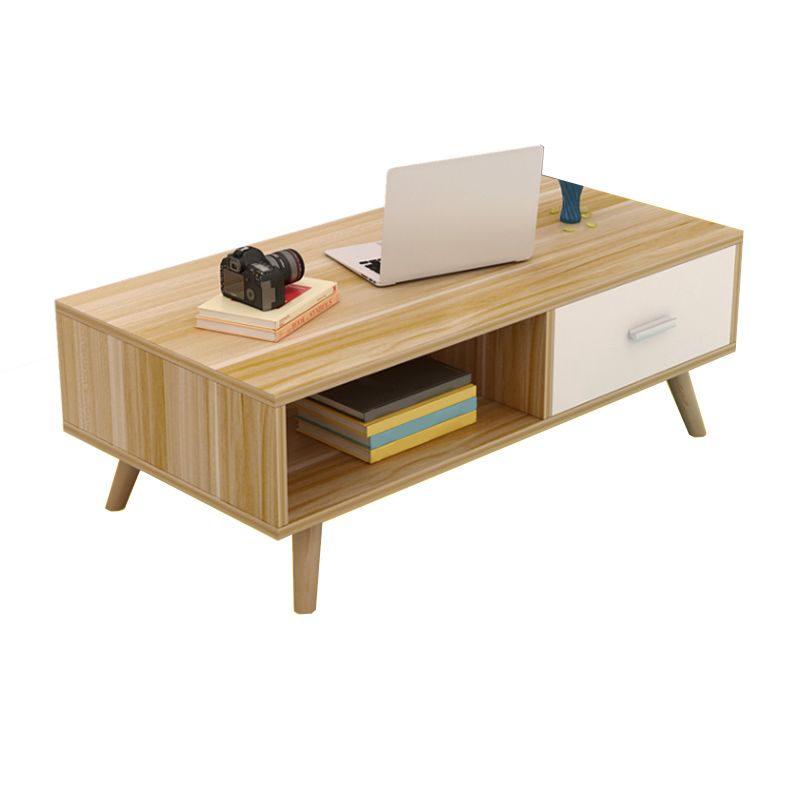 Tavolo da cocktail contemporaneo 4 gambe in legno con tavolino rettangolare singolo rettangolare