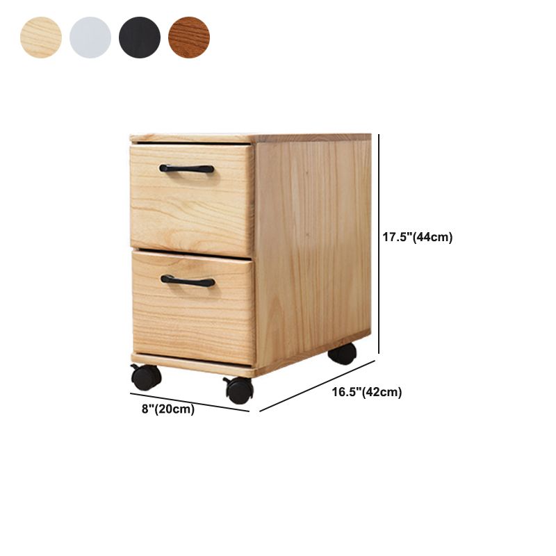 Coffre d'accent en bois massif avec tiroirs 23,62 "coffre de large sur roues