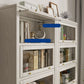 Glam Closed Back Standard Wood Shelf Bookcase for Bedroom Room