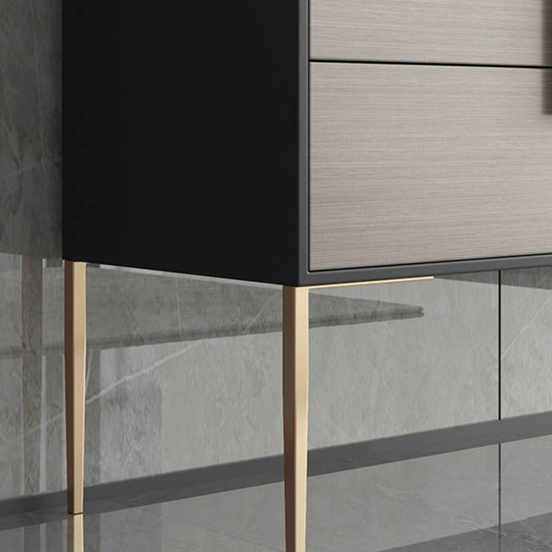 Glam Style Wooden Sideboard Cabinet 33.5" High Sideboard with Drawers and Storage Clearhalo 'buffet_sideboard' 'Buffets & Sideboards' 'furn' 'furn_buffet_sideboard' 'Furniture' 'Kitchen & Dining Furniture' 1200x1200_3cd0165a-7cd5-4987-8881-78f635afac6e