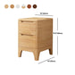 Modern Solid Wood Nightstand 19.6"Tall 2 - Drawer Nightstand in Natural / Brown / White